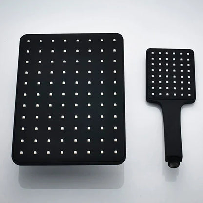 DecorBites™ Black Rainfall Shower Head with Handshower - Over-head Shower Sprayer