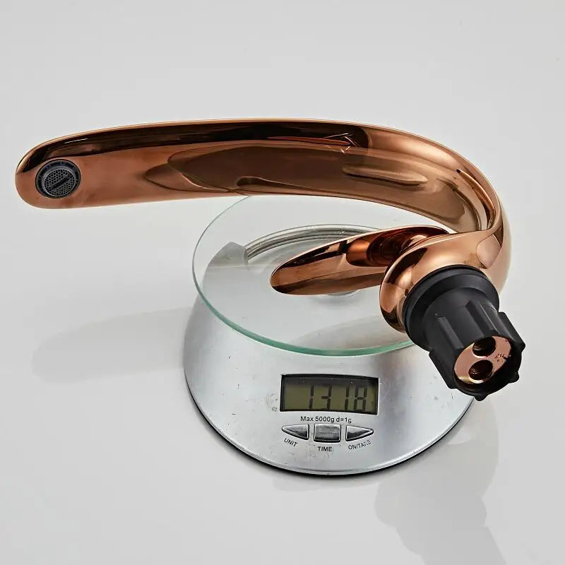 DecorBites™ Basin Faucet: Rose Gold/Black/Gold Bathroom Sink Mixer Tap made of Brass