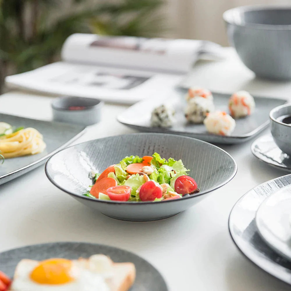 DecorBites™ Japanese Style Ceramic Dinnerware Set