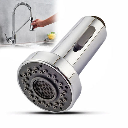 DecorBites™ Dual Function Chrome Kitchen Sprayer Head, Replace Spout Stream for Faucet