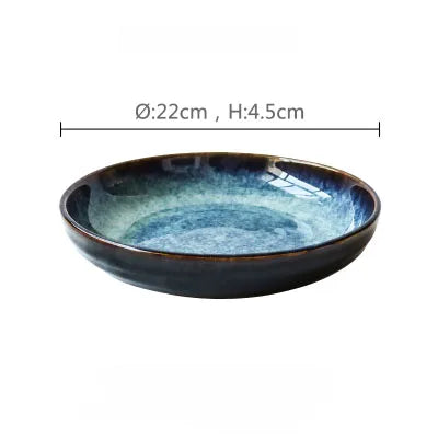 DecorBites™ Ceramic Salad Bowl - 8.5inch Deep Dish Plate - Eco-Friendly Porcelain Bowl