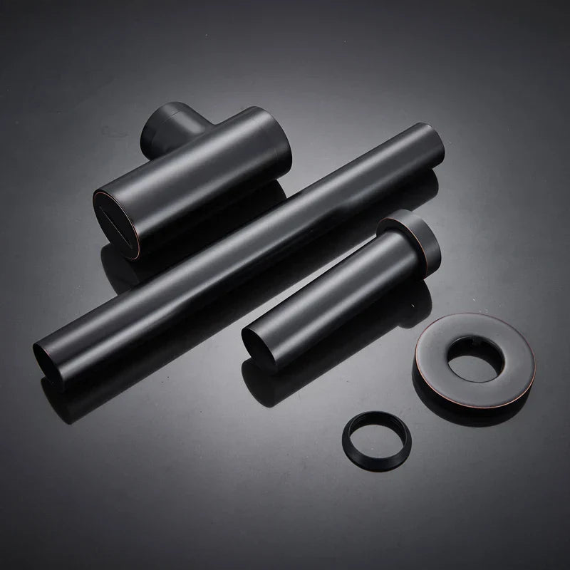 DecorBites™ Bronze Round Siphon Bottle Trap Black P-TRAP for Bathroom Vanity Basin