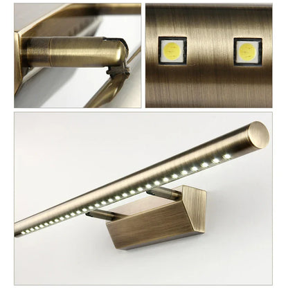 DecorBites™ مصباح مرآة حمام نحاسي 5 واط 7 واط مصباح LED للزينة 400 مم 500 مم