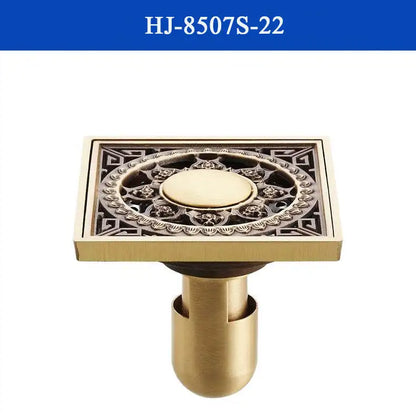 غطاء تصريف دش من النحاس العتيق من DecorBites™، مصفاة حمام منحوتة بتصميم فني أوروبي