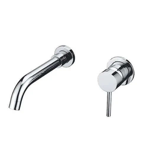 Decorbites™ Grifo Mezclador de Latón Dorado para Lavabo de Baño Empotrado en Pared para Agua Caliente y Fría
