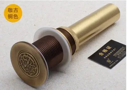 DecorBites™ Brass Bathroom Sink Push-down Pop Up Drain - High Quality Lavatory Faucet Accessories