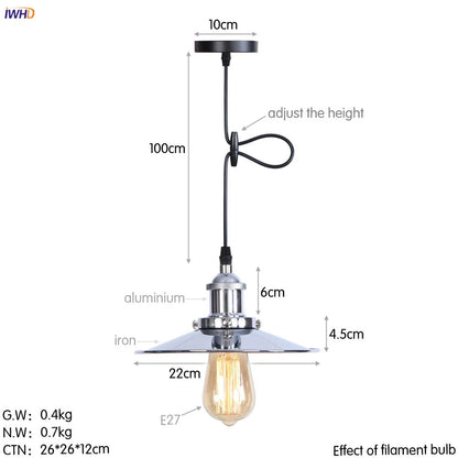 Lámparas colgantes LED Edison retro doradas DecorBites™ para comedor, sala de estar y decoración industrial