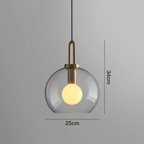 DecorBites™ Glass Ball Pendant Light: Luxury Restaurant & Bar Nordic Bedroom Lamp