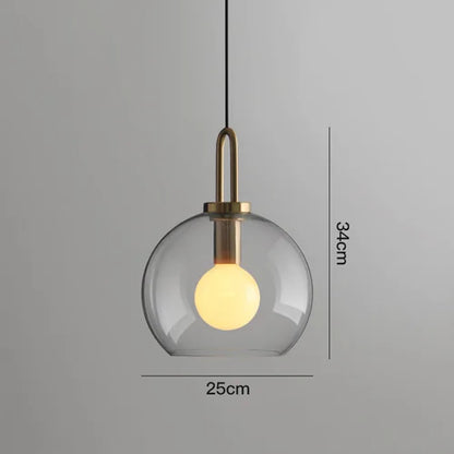 DecorBites™ Glass Ball Pendant Light: Luxury Restaurant & Bar Nordic Bedroom Lamp