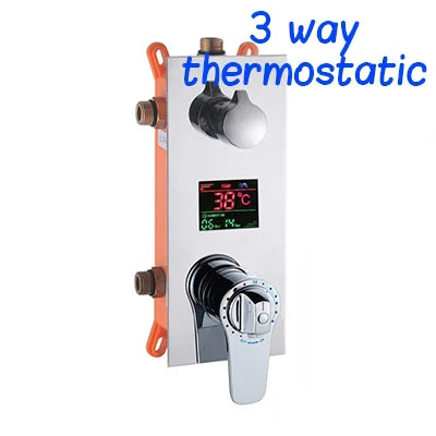 DecorBites™ Bathroom Shower Faucet Set Triple Mixer Valve Thermostatic Cartridges, 2-3 Ways