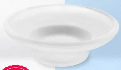 DecorBites™ Glass Soap Dish Bathroom Accessory, Matte Finish