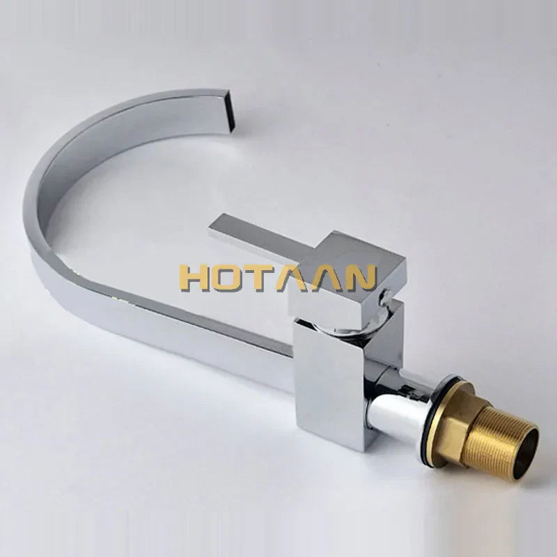 DecorBites™ Dual Hole Kitchen Tap in Brass Chrome Finish