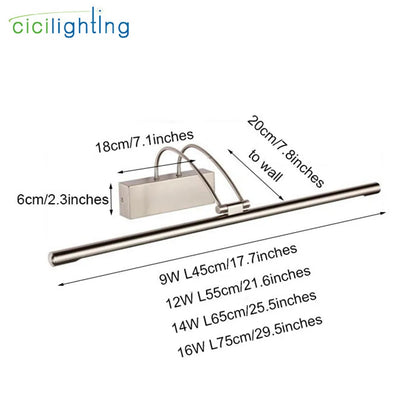 Lámpara LED DecorBites™ para espejo de baño, estilo moderno, 45-75 cm