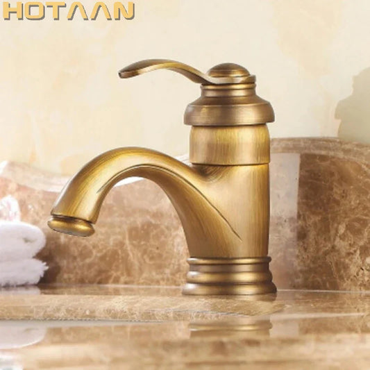 DecorBites™ 6" Antique Brass Basin Faucet Water Mixer Tap - YT-5065