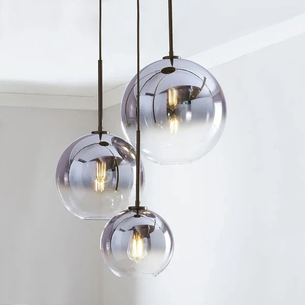 DecorBites™ Gradient Glass Ball Pendant Light for Kitchen Dining Living Room