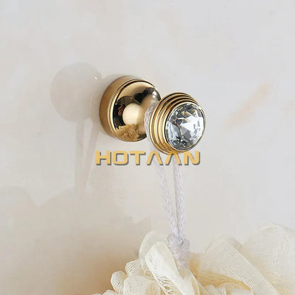 Gancho de pared DecorBites™ Crystal Chrome para batas y ropa de baño - Material de cobre