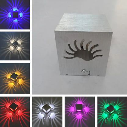 DecorBites™ LED Square Aluminum Wall Lamp 3W for Home and KTV/Bar Interior Lighting