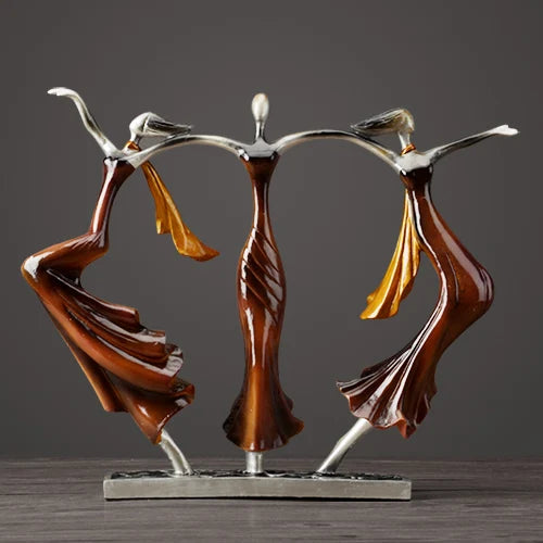 DecorBites™ Dancing Couple Sculpture Statue Love Decoration Abstract Lovers Figurines Ornament
