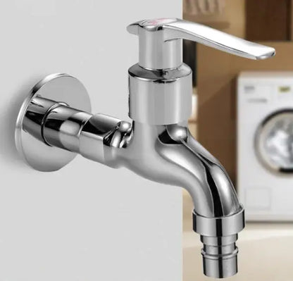 DecorBites™ Brass Single Cold Water Wall Tap Basin Faucet Bibcock 12cm Length