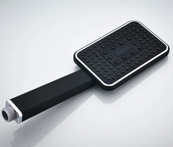 DecorBites™ Black Rainfall Shower Head with Handshower - Over-head Shower Sprayer