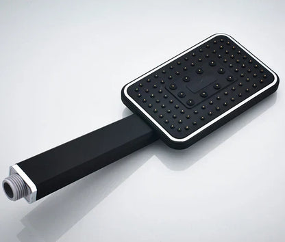 DecorBites™ Black Rainfall Shower Head with Handshower - Over-head Shower Sprayer