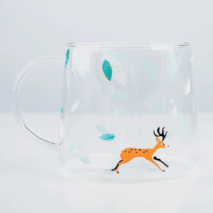 DecorBites™ Killer Whale Glass Coffee Mug 350ml: Cute Polar Bear Tea Cup Heat Resistant Glass Beer Mug