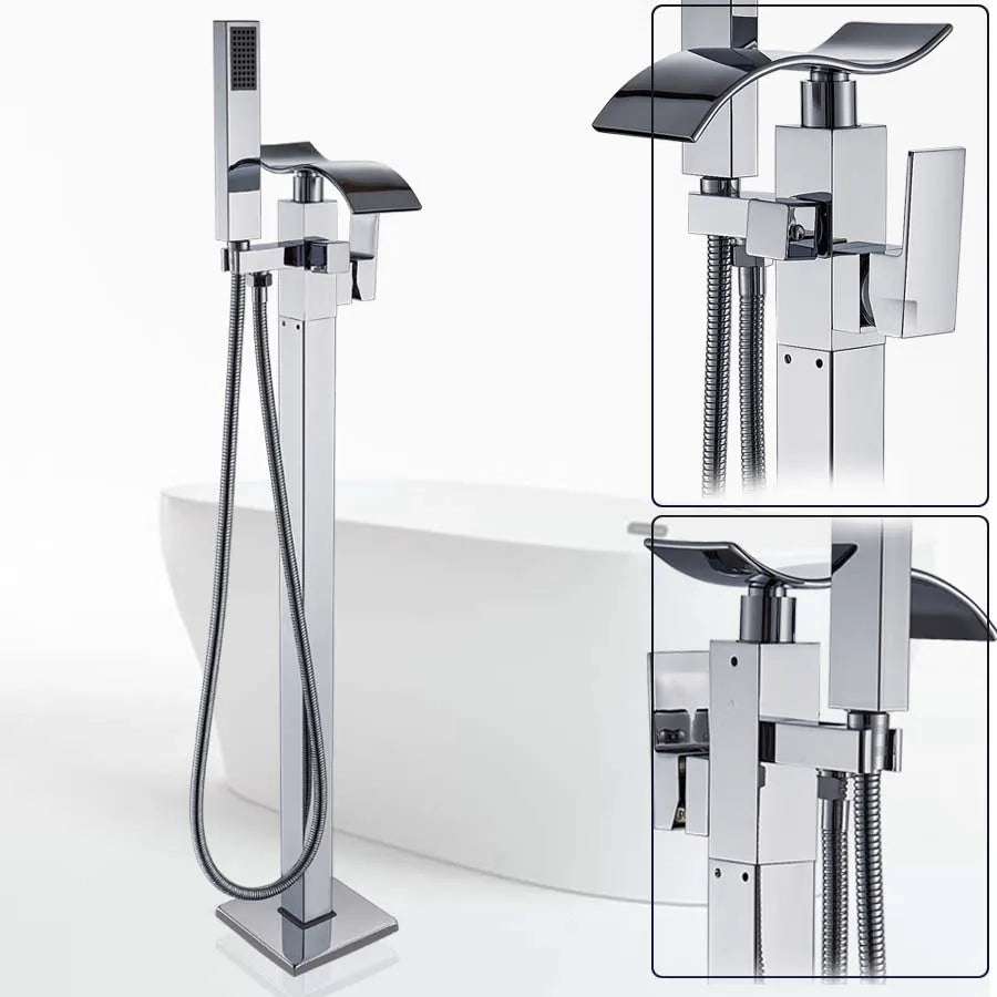 Grifo mezclador para bañera DecorBites™ en bronce negro | Accesorio de bañera tipo cascada con monomando