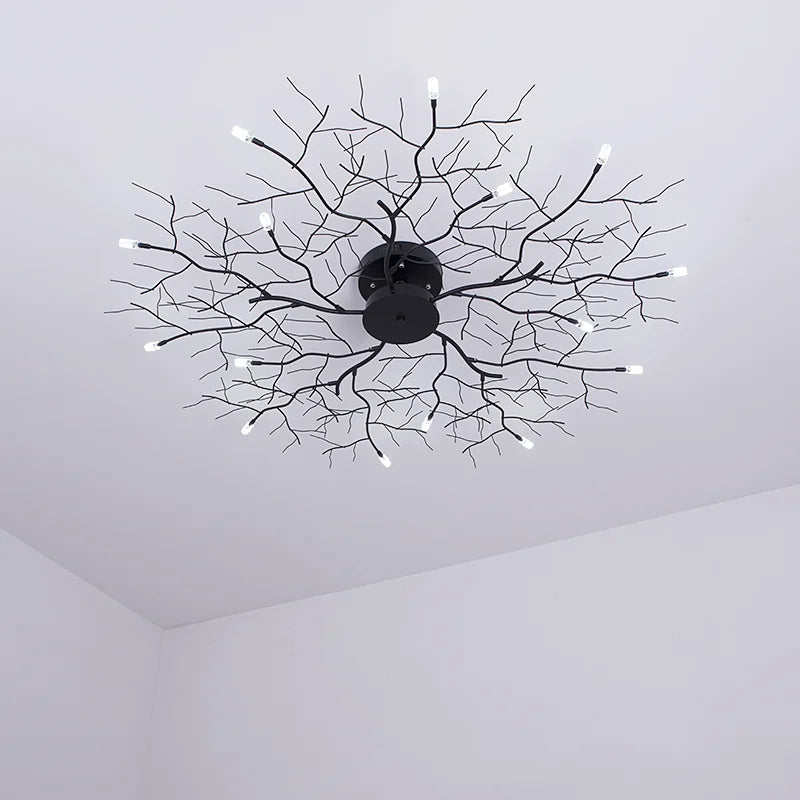 Lámpara de techo de hierro con rama LED Decorbites™ para la decoración del dormitorio y la sala de estar