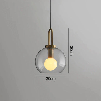 DecorBites™ Glass Ball Pendant Lights for Living Room, Dining Room, Bar - Luxury Industrial Style