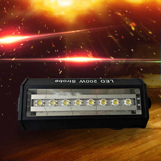 DecorBites™ 200W LED Strobe Light: Party Disco DJ Bar Flash Show Lighting