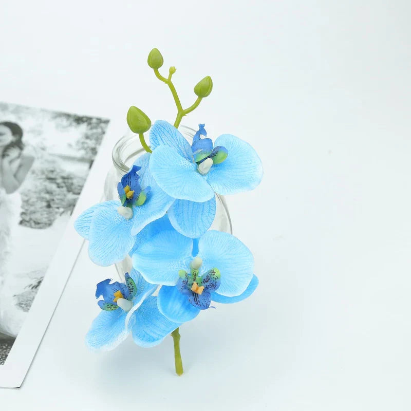 DecorBites™ Artificial Butterfly Orchid Bouquet Silk Flowers for Home Wedding Decoration Bouquet