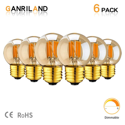 DecorBites™ G40 3W LED Bulbs Warm White 110V 220V E26 E27 Decor Filament Globe Ball