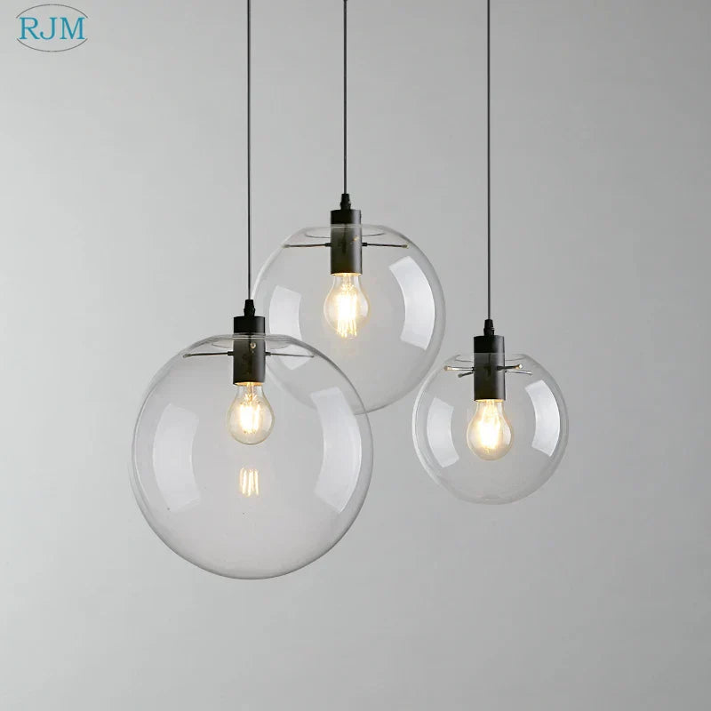 DecorBites™ Bubble Glass Ball Pendant Light for Modern Living Room Kitchen Bedroom