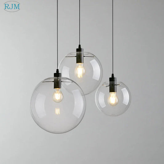 DecorBites™ Bubble Glass Ball Pendant Light for Modern Living Room Kitchen Bedroom