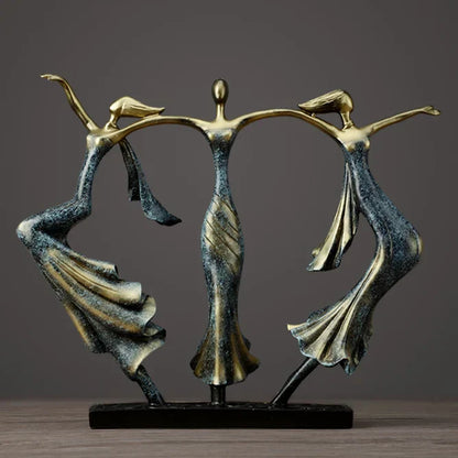 DecorBites™ Dancing Couple Sculpture Statue Love Decoration Abstract Lovers Figurines Ornament