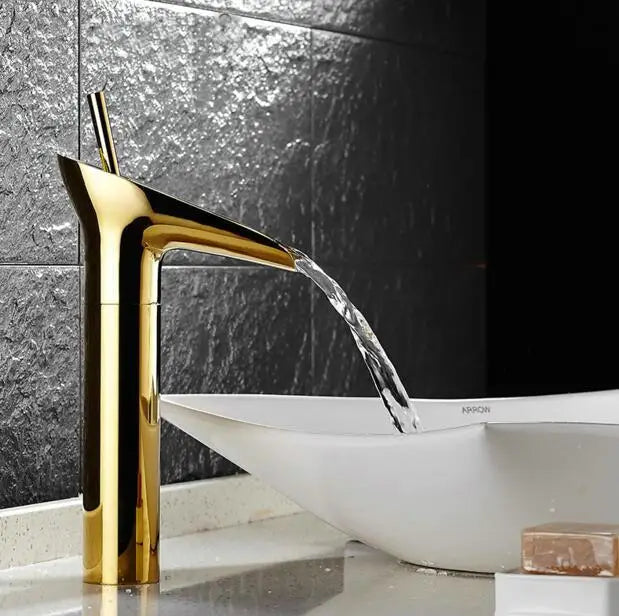 DecorBites™ Crystal Wine Glass Basin Faucet in 5 Elegant Finishes