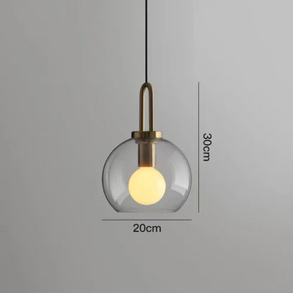 DecorBites™ Glass Ball Pendant Light: Luxury Restaurant & Bar Nordic Bedroom Lamp