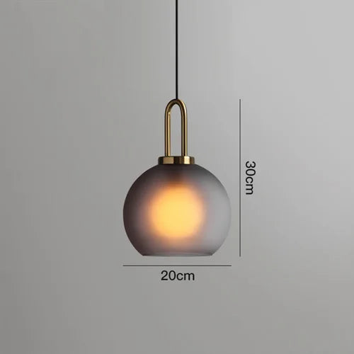 DecorBites™ Glass Ball Pendant Light: Luxury Restaurant & Bar Nordic Bedroom Lamp