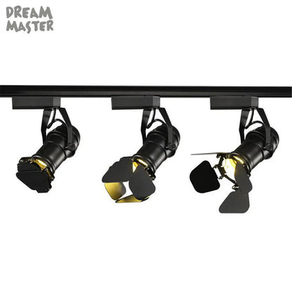DecorBites™ Industrial Spotlight Rail Light with Barndoor for Clothes Store Lighting
