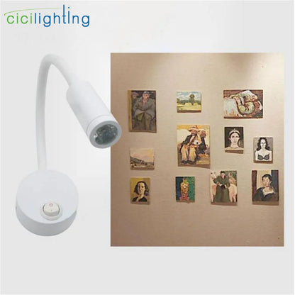 DecorBites™ Dimmable LED Wall Sconce Lamp for Bedroom, Living Room, Kids Room - 3W Adjustable Gooseneck Reading Light