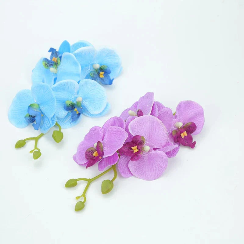 DecorBites™ Artificial Butterfly Orchid Bouquet Silk Flowers for Home Wedding Decoration Bouquet