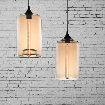 Decorbites™ Glas-Schalen-Pendant-Lampen: Moderne bunte E27 Hänge-Lampen für Küche, Wohnzimmer, Schlafzimmer.