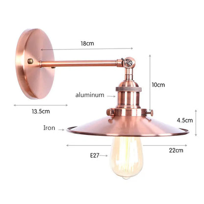 Decorbites™ Industrielle Vintage Wandlampe in Silber/Roségold für Schlafzimmer und Wohnzimmer