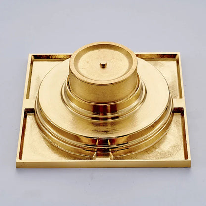 DecorBites™ Gold Square Bathroom Shower Drain Strainer 10*10cm