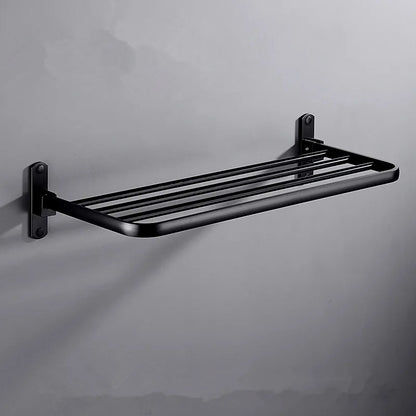DecorBites™ Aluminum Towel Rack: Movable Bath Holder, Black/White, 40/50/60 CM