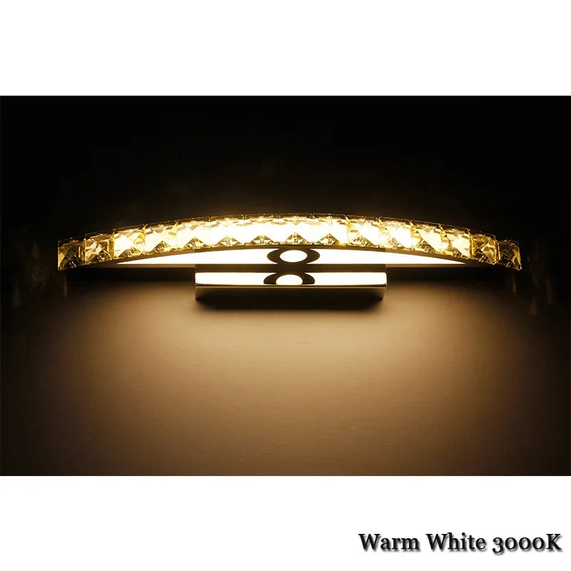 Aplique de pared de cristal LED DecorBites™ de 15 W para baño, ideal para espejo y maquillaje.