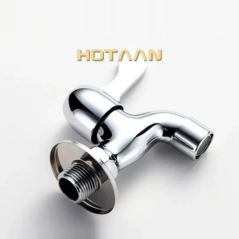 DecorBites™ Brass Washer Tap Bibcock Faucet - Single Handle Cold Water Washing Machine Bibcock