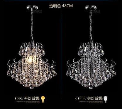 DecorBites™ Crystal Chandelier: Modern Silver/Gold Lustre De Cristal Pendant Light for Living Room