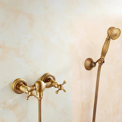 DecorBites™ Brass Bidet Mixer Faucet Antique Bathroom Handheld Shower Set