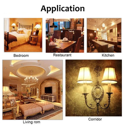 DecorBites™ G125 LED Filament Bulb 4W E27 Warm 2200K Dimmable Globe, Equivalent to 40/60W